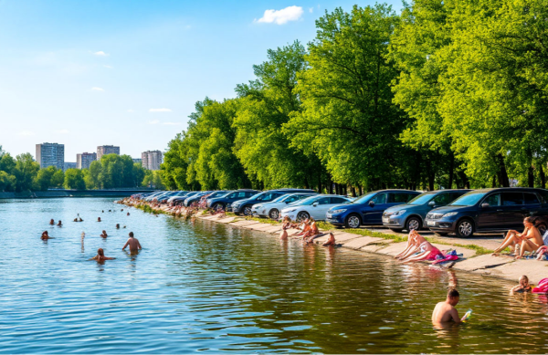 Нижегородцам напомнили о штрафах за неправильную парковку у&nbsp;воды